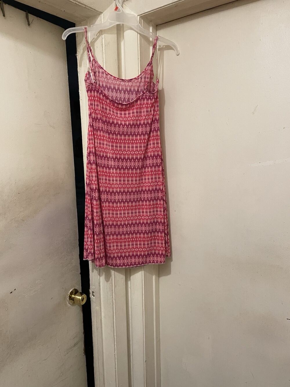 Xhilaration Women’s Pink Boho Sleeveless Sundress Medium Tribal Print